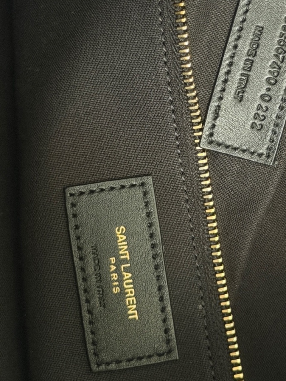 Saint Laurent YSL Le Rafia Beige Black Woven Embroidered Logo Zip Crossbody Bag - Picture 10 of 15